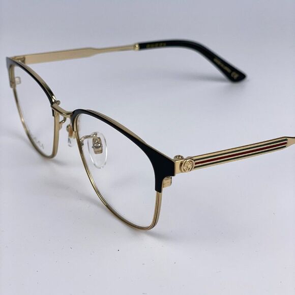 NEW Gucci GG0609OK 001 Unisex Metal Gold Black Eyeglasses - Picture 5 of 9